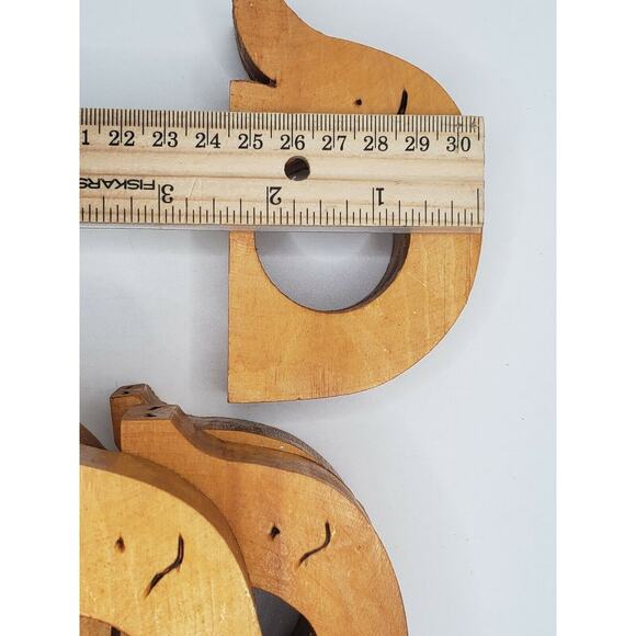 Wood Carved Elephant Napkin Rings Holders 6 pc set Boho Kitschy Kitchen Dinning - Picture 5 of 6